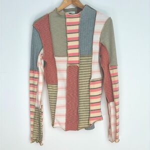 Oli & Hali Patchwork Knit Top – Medium